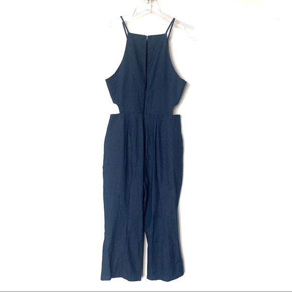 BCBGeneration | Navy Blue Cut-out Crop Jumpsuit 6 - Picture 7 of 15